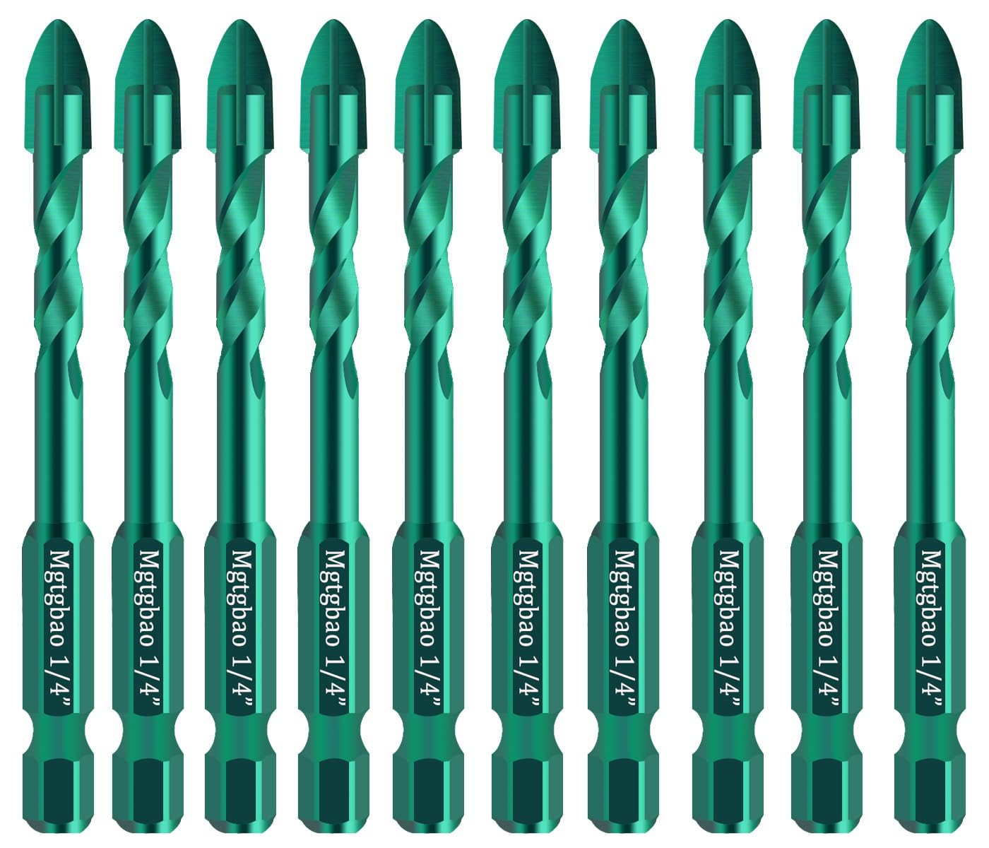 10PC 6mm Tungsten Carbide Masonry Drill Bit Set for Tile, Brick, Plastic, Wood - Ideal for Wall Mirror and Ceramic Tile Installation