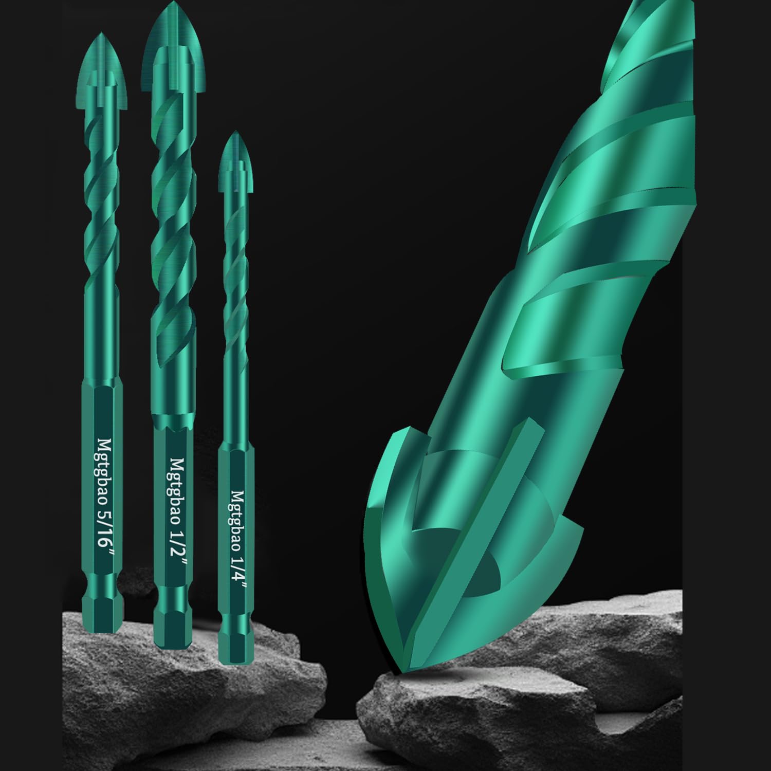 10PC 6mm Tungsten Carbide Masonry Drill Bit Set for Tile, Brick, Plastic, Wood - Ideal for Wall Mirror and Ceramic Tile Installation