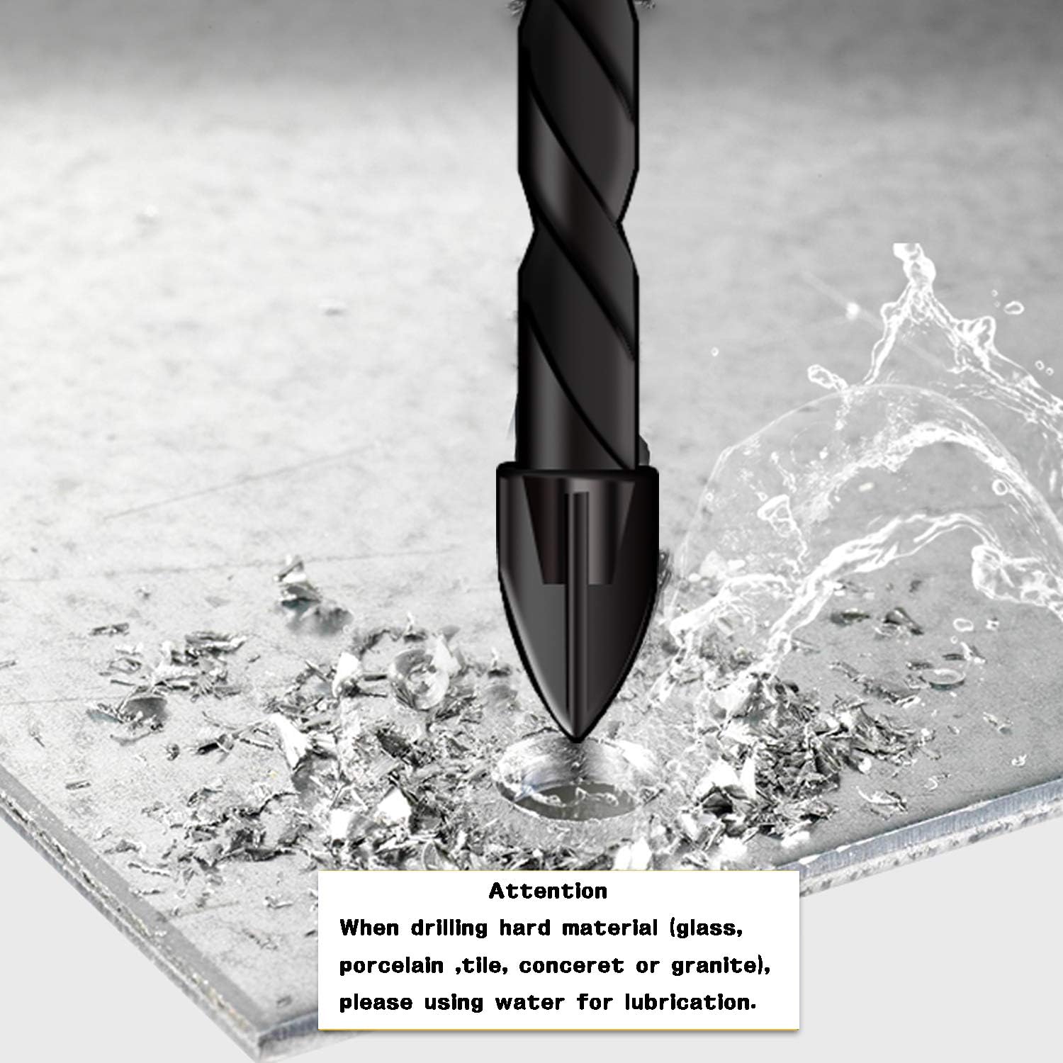 10PC Masonry Drill Bits Set - Tungsten Carbide Tip for Tile, Brick, Plastic, Wood - Ideal for Wall Mirror, Ceramic Tile - Sizes 5mm to 12mm