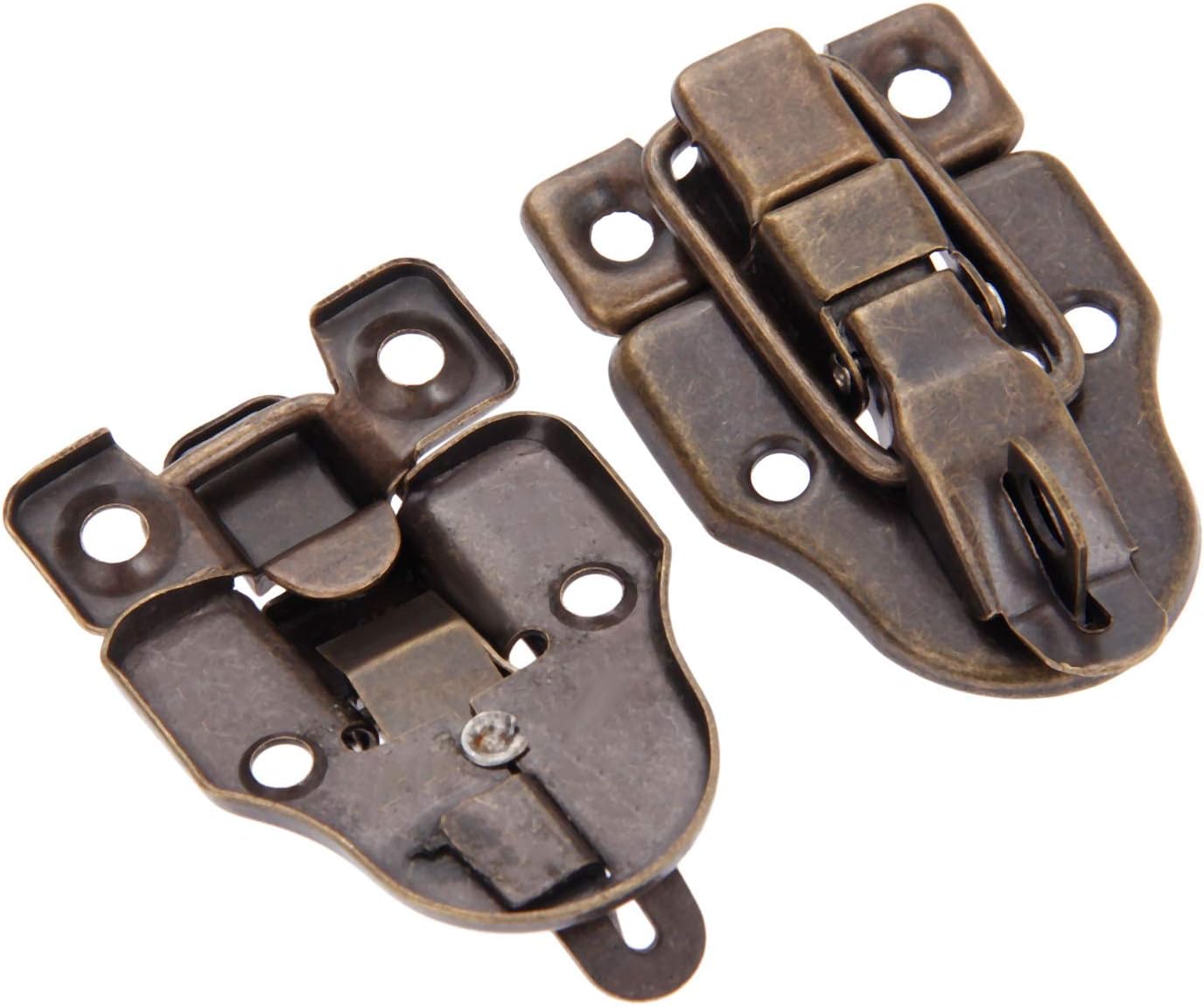 10Pcs Antique Bronze Retro Style Box Toggle Latch with Padlock Hole for Wooden Case - 59x40mm