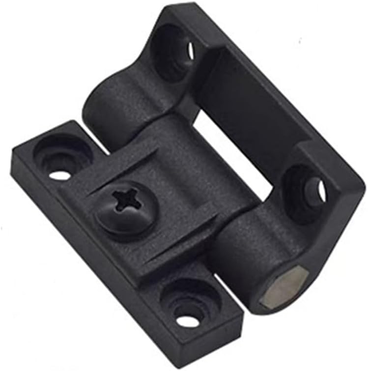 10PCS Black Plastic Adjustable Torque Hinge with 4 Countersunk Holes - 43mmx36mm - Adjustable Position Control Door Hinges