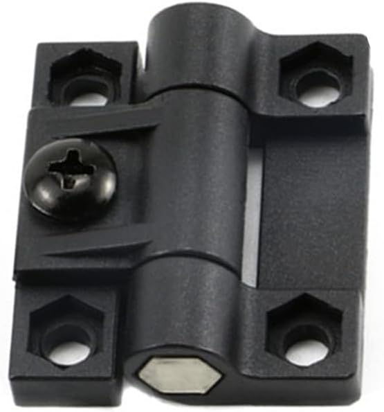 10PCS Black Plastic Adjustable Torque Hinge with 4 Countersunk Holes - 43mmx36mm - Adjustable Position Control Door Hinges
