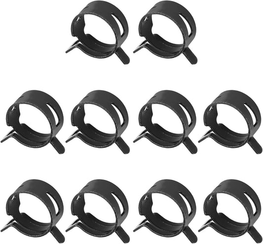 10Pcs MroMax 23mm ID Spring Band Hose Clamps for 24.5-26.5mm OD Hose - Fuel Line, Silicone Vacuum Hose, Air & Water Pipe Clamp