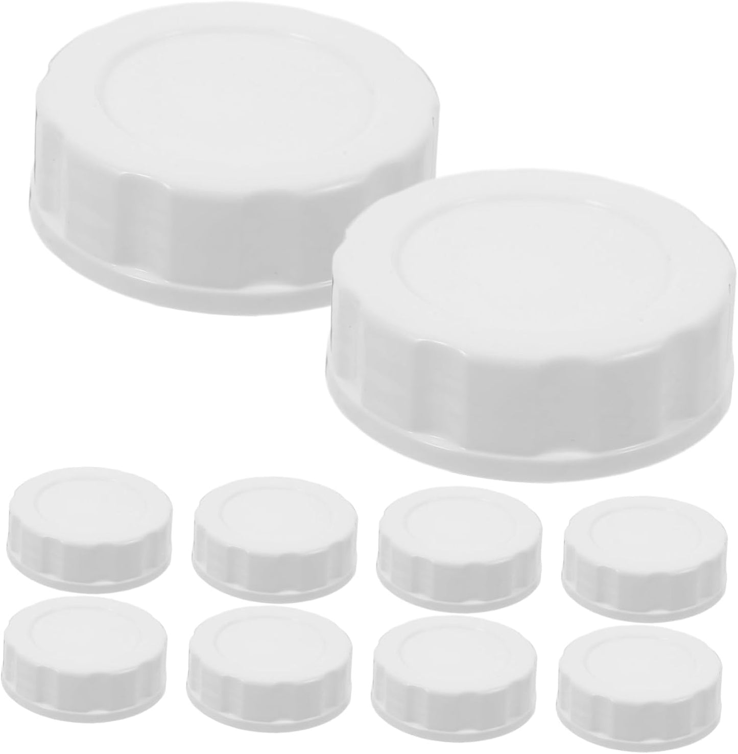 10pcs Plastic Mason Jar Lids with Silicone Rings for Wide & Regular Mouth Canning - Ideal for Liquid Storage, Reusable Milk Bottle Sealing & Freshness Preservation