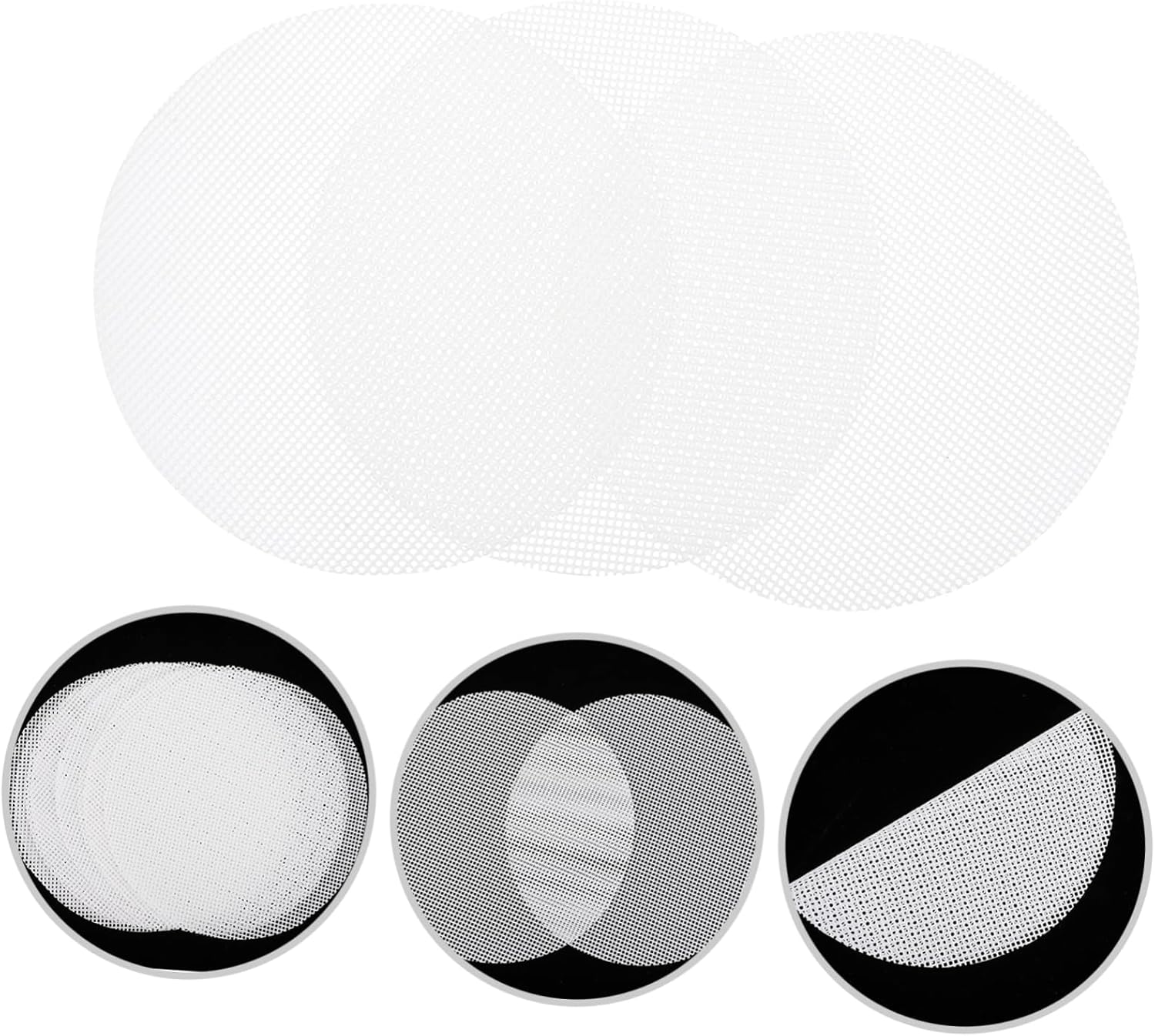 10pcs Yellow Food Grade Silicone Steamer Mats for Bakeware, Stove, Oven - Reusable Non-Stick Liners & Racks - Instant Stove Topper Adapter