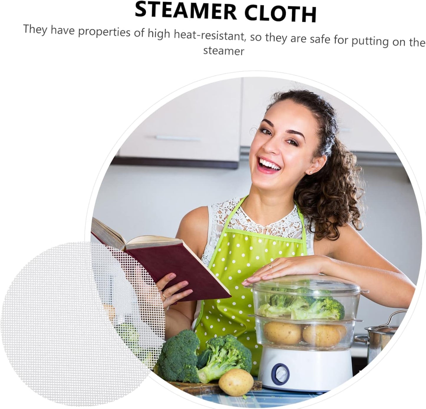 10pcs Yellow Food Grade Silicone Steamer Mats for Bakeware, Stove, Oven - Reusable Non-Stick Liners & Racks - Instant Stove Topper Adapter