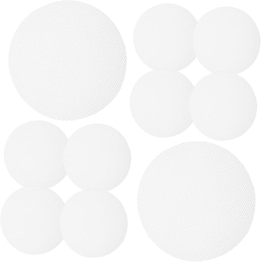 10pcs Yellow Silicone Steamer Mat Set for Electric Stove, Oven, Toaster - Reusable Mesh Liners for Bakeware and Inflatables