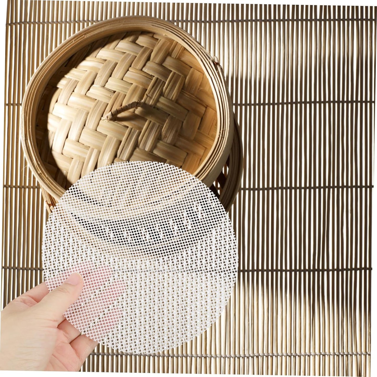 10pcs Yellow Silicone Steamer Mat Set for Electric Stove, Oven, Toaster - Reusable Mesh Liners for Bakeware and Inflatables