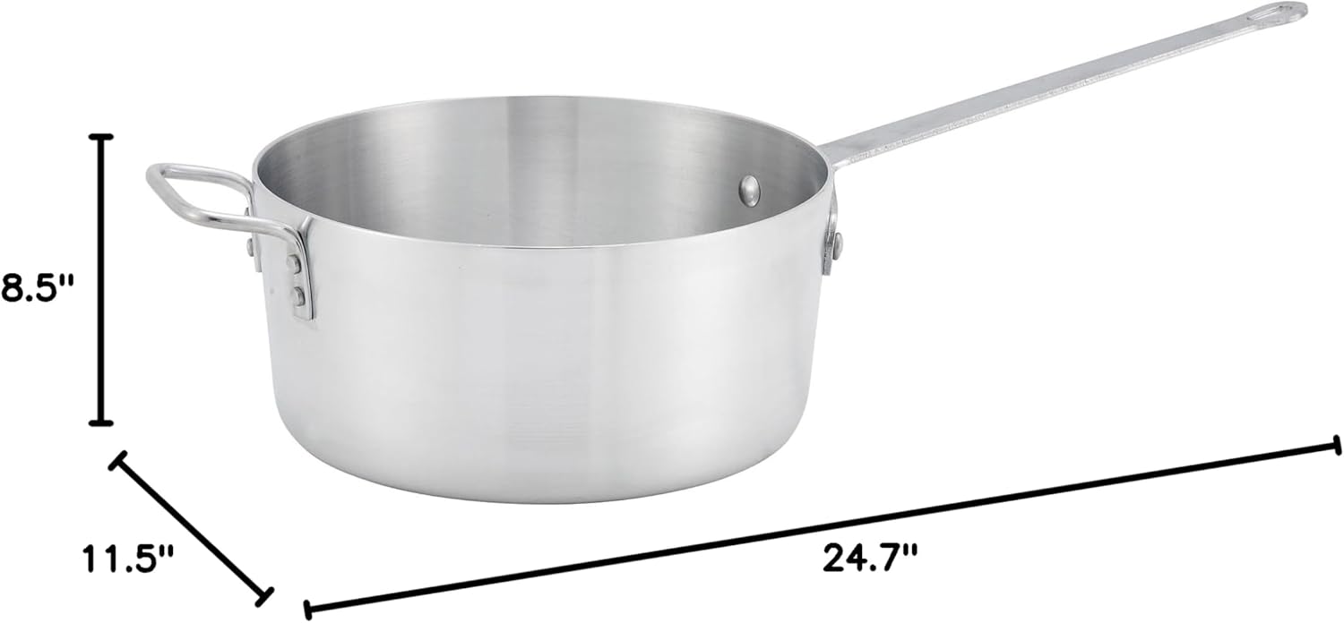 10qt Aluminum Sauce Pan - 3mm Thickness by Winware