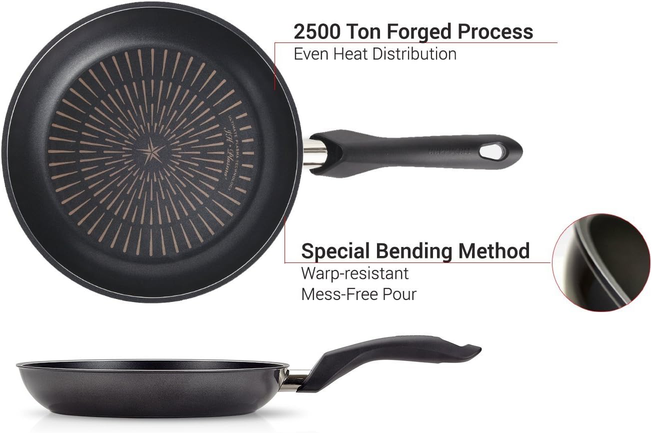 11-inch Happycall Induction Titanium Nonstick Frying Pan in Grey - PFOA-Free, Skillet, Dishwasher Safe