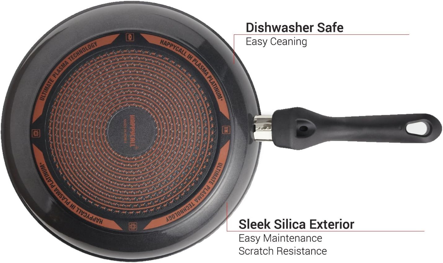 11-inch Happycall Induction Titanium Nonstick Frying Pan in Grey - PFOA-Free, Skillet, Dishwasher Safe