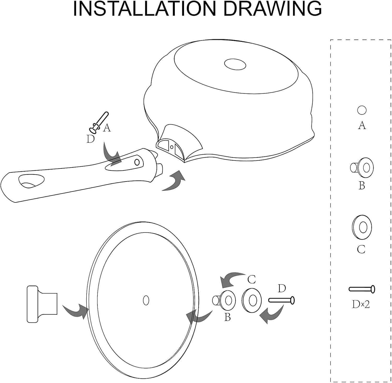 11in/5Qt Nonstick Deep Frying Pan Skillet with Lid, Vinchef Saute Pan, German 3C+ Ceramic Coating, Heat Indicator, Induction Compatible
