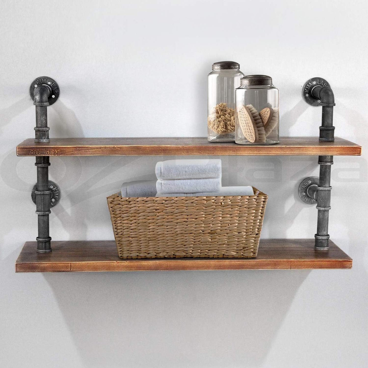 1/2" 45-Degree Elbow - Home TZH Cast Malleable Iron Elbow for DIY Plumbing Pipe Decor - 10 Pack