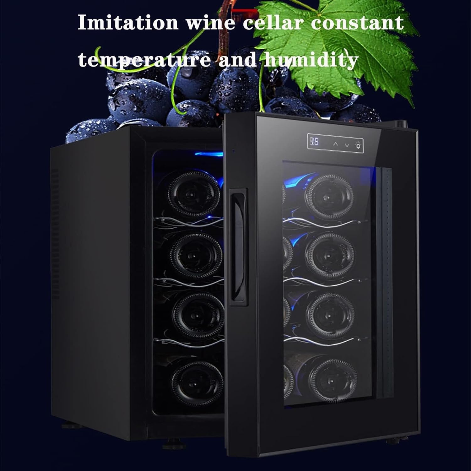 12-Bottle Compressor Wine Cooler Refrigerator with Digital Controls, Quiet Cooling, Clear Glass Door