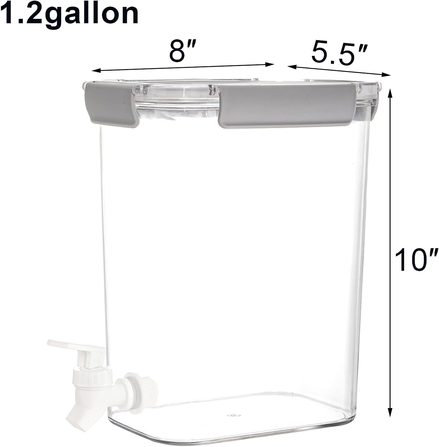 1.2 Gallon Plastic Drink Dispenser with Spigot - Ideal for Iced Tea, Lemonade, and More