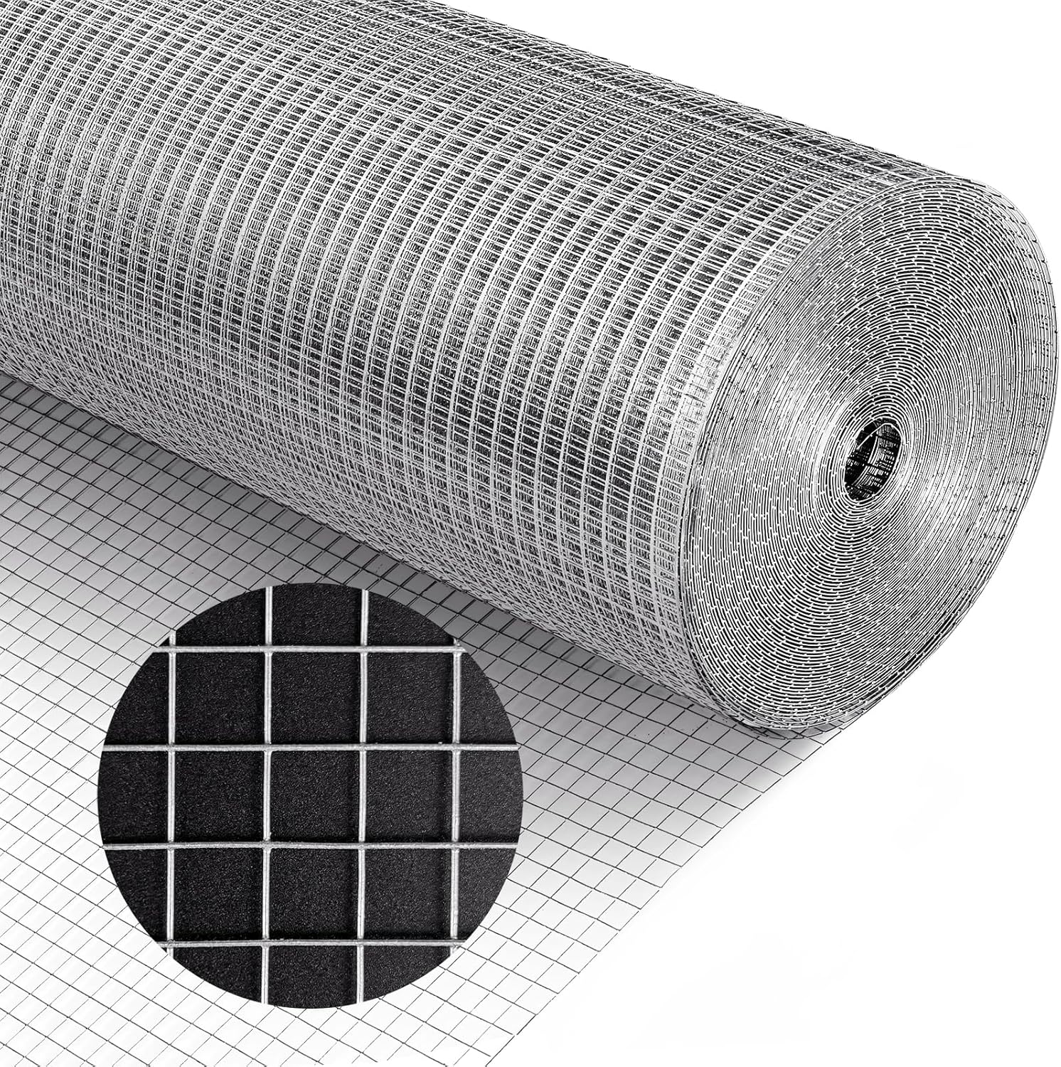 1/2" Hardware Cloth 48"x100' 19 Gauge Galvanized Welded Wire Fencing for Chicken Coops, Plant Supports, Poultry Cages, and More - WildKart