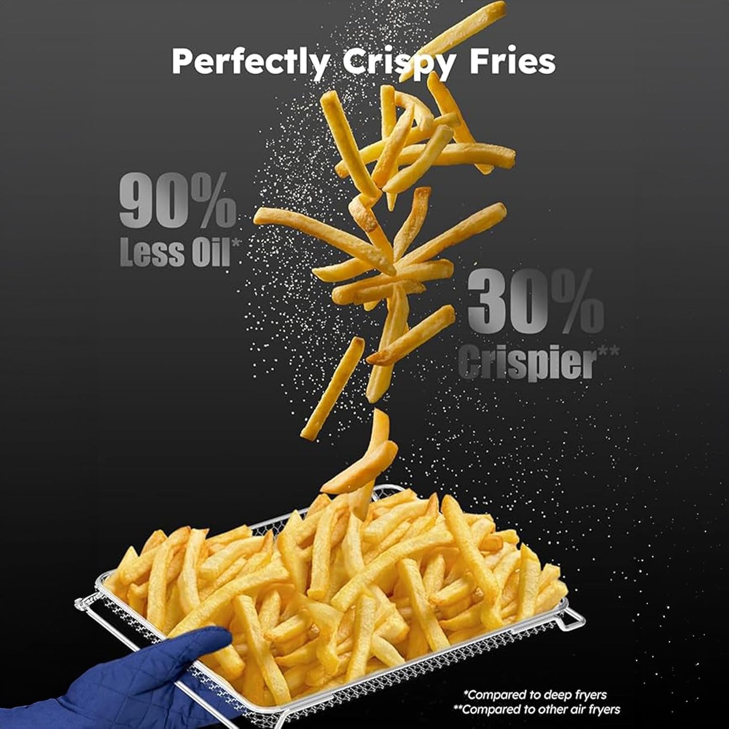 12-in-1 Nuwave Bravo Air Fryer Toaster Smart Oven, 1800W, 21-Qt Capacity, Temp Controls 50°-450°F, Stainless Steel