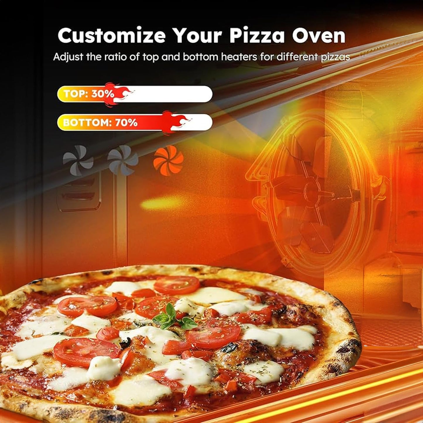 12-in-1 Nuwave Bravo Air Fryer Toaster Smart Oven, 1800W, 21-Qt Capacity, Temp Controls 50°-450°F, Stainless Steel