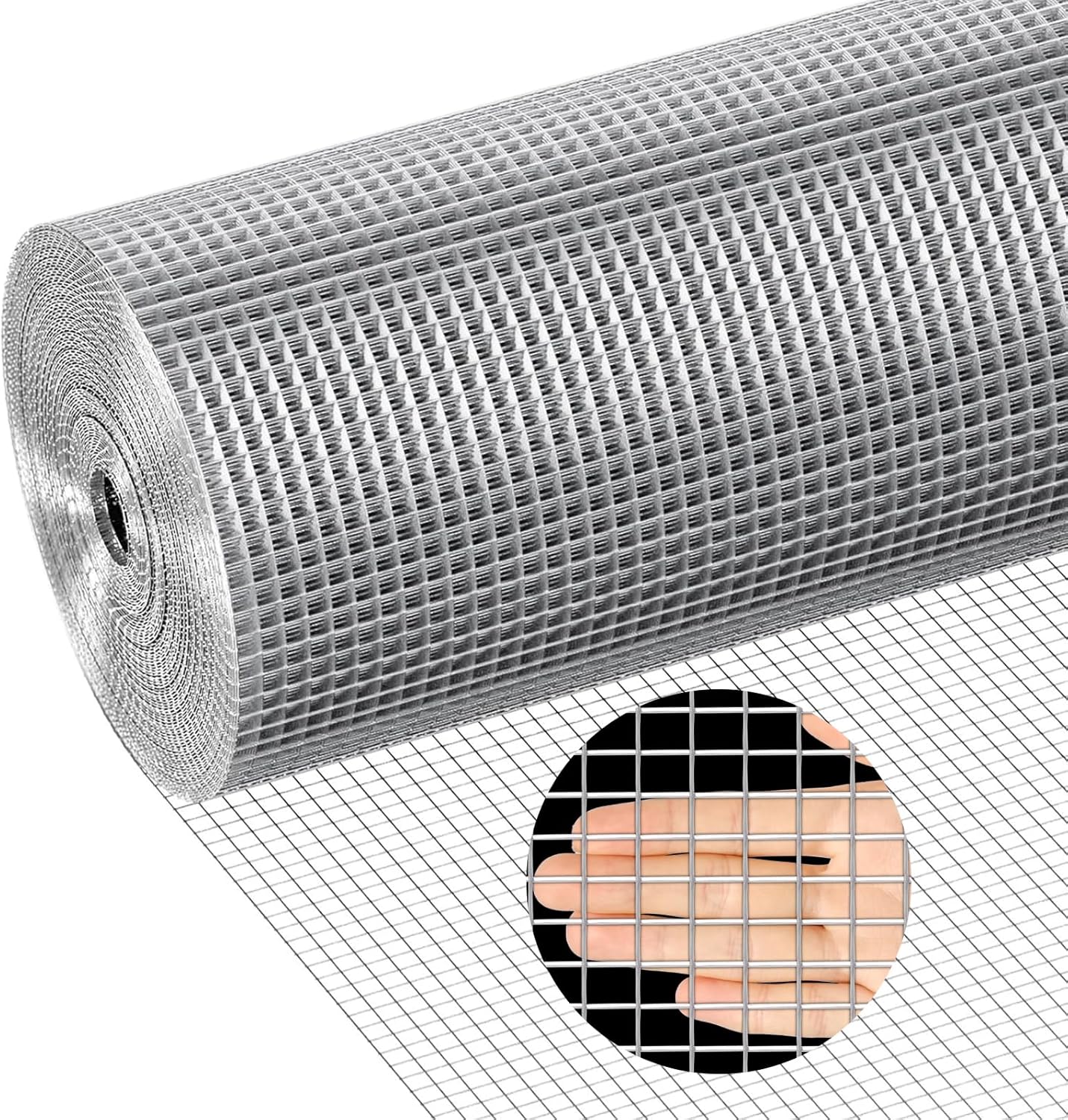 1/2 inch 19 Gauge 304 Stainless Steel Welded Wire Mesh Hardware Cloth - Chicken Wire Fence for Poultry, Garden, Plant Support - 15.7in x 24ft Cage & Containment Fence
