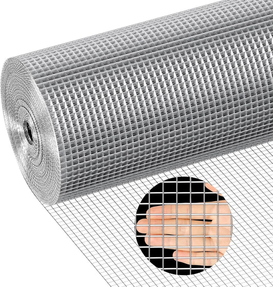 1/2 inch 19 Gauge 304 Stainless Steel Welded Wire Mesh Hardware Cloth - Chicken Wire Fence for Poultry, Garden, Plant Support - 15.7in x 24ft Cage & Containment Fence