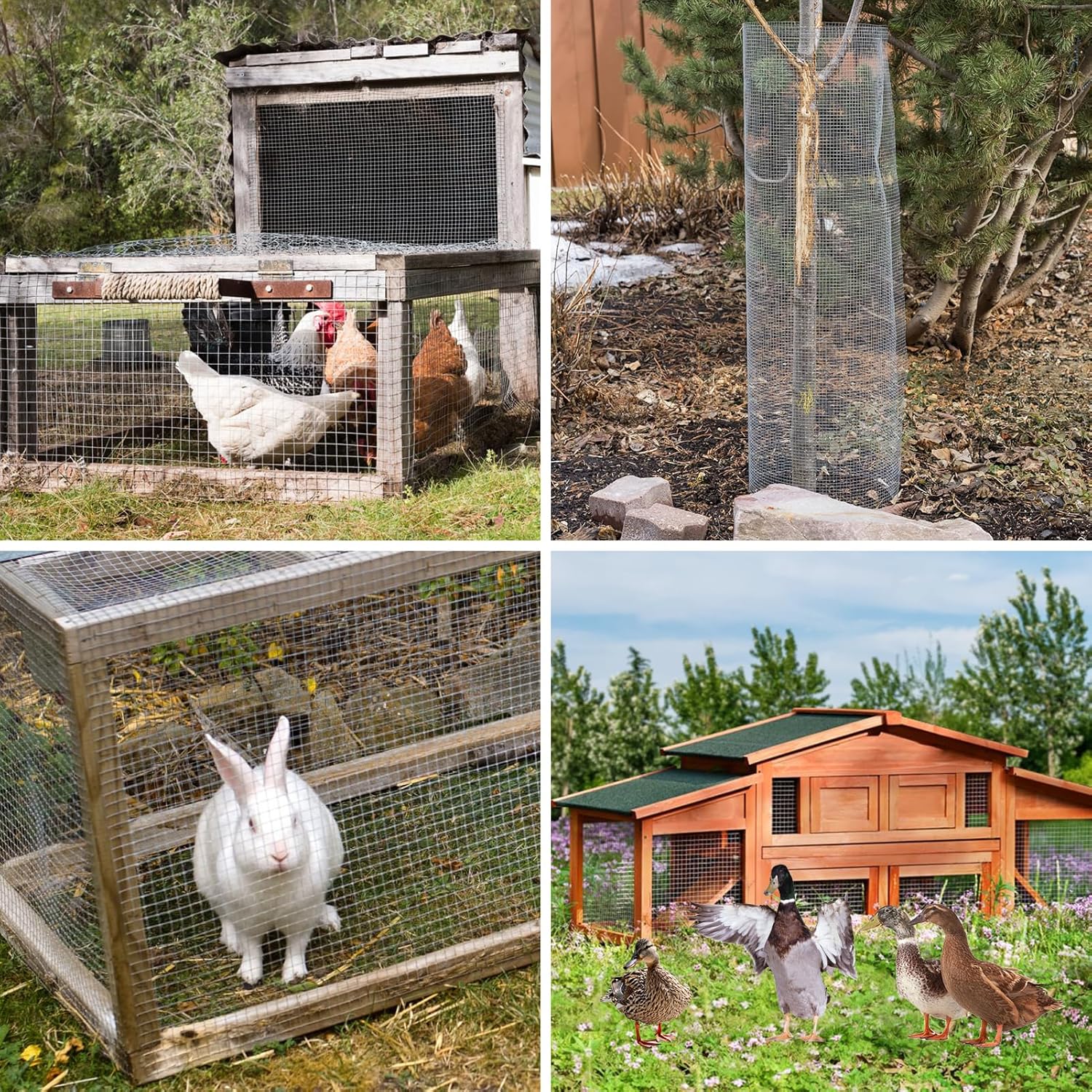 1/2 inch 48" x 100' 19 Gauge Hardware Cloth Wire Mesh Roll for Chicken Coop, Garden, and Poultry Netting