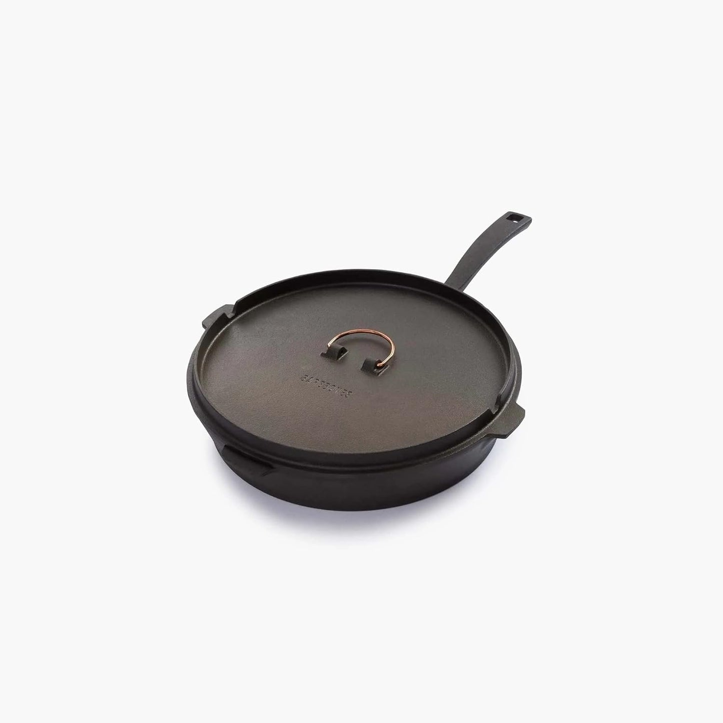 12-Inch Cast Iron Skillet Set with Dutch Oven Style Lid for Camping - All-In-One Cookware