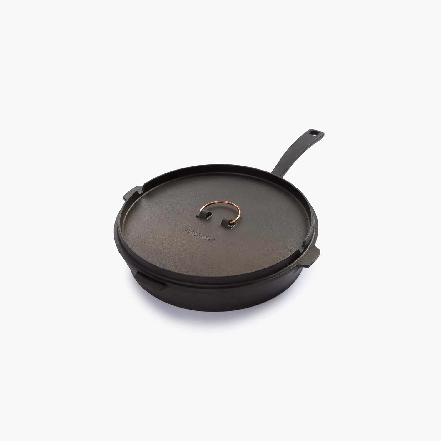 12-Inch Cast Iron Skillet Set with Dutch Oven Style Lid for Camping - All-In-One Cookware
