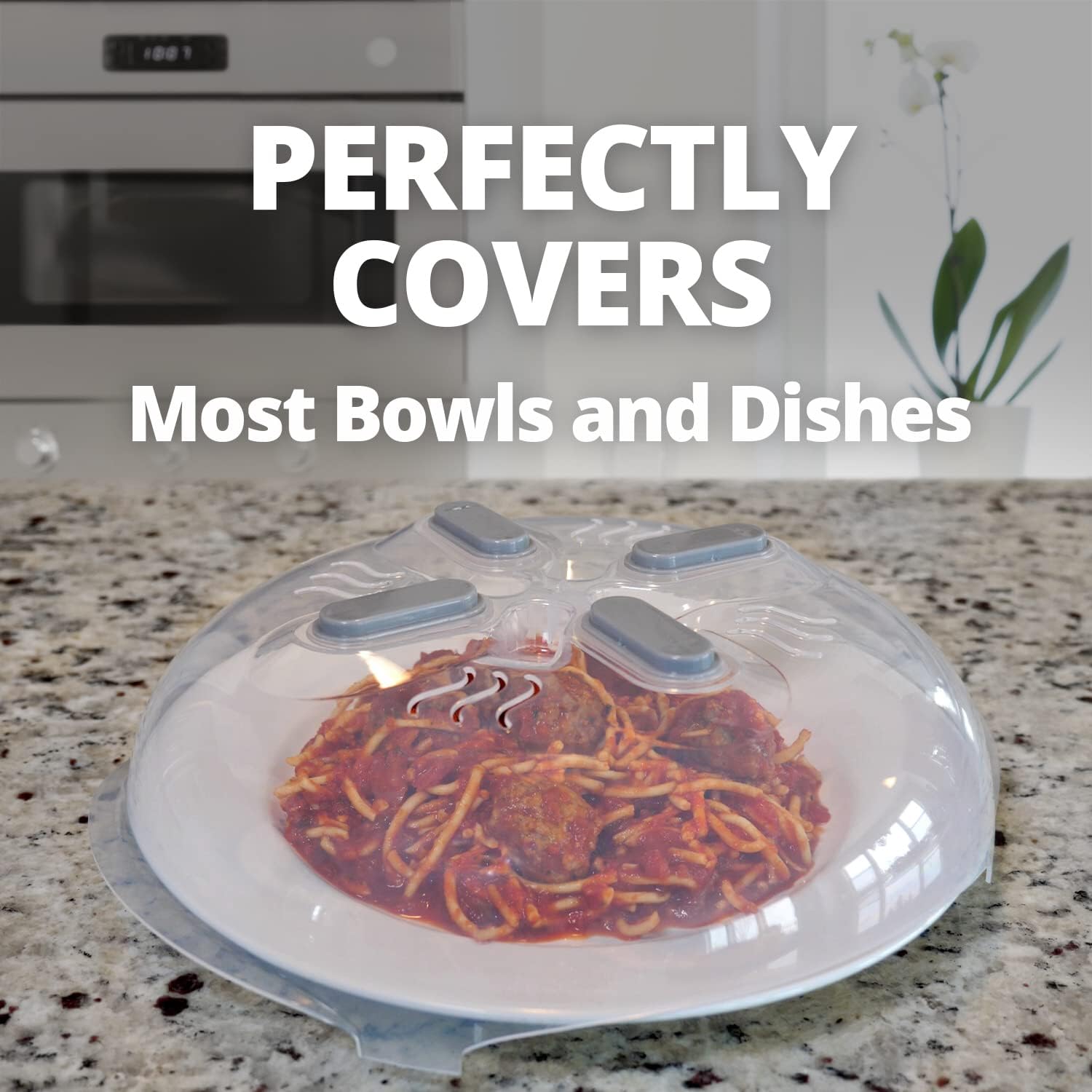 12-inch Clear Magnetic Microwave Splatter Cover - Vented BPA-Free Food Cover