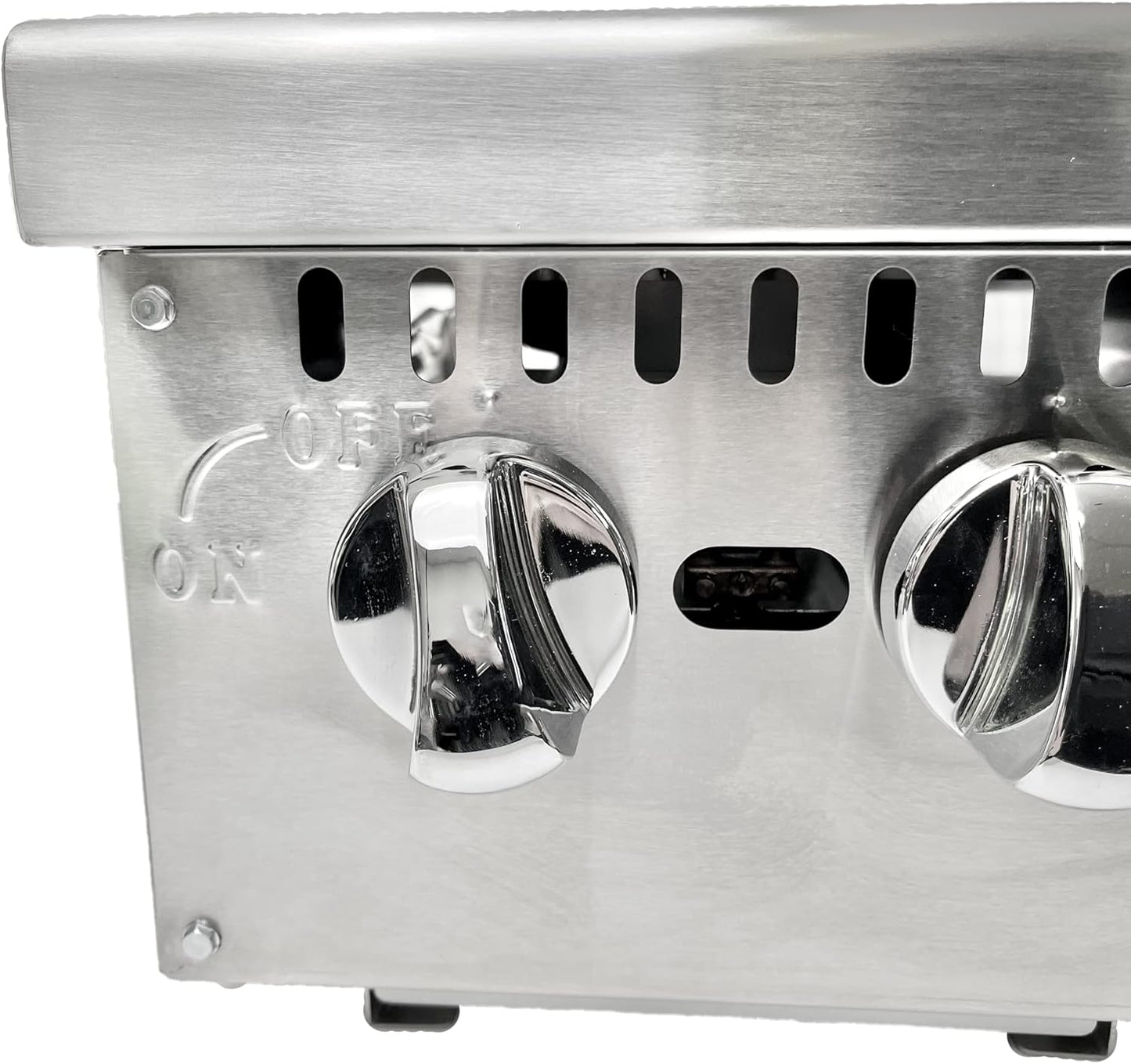 12-Inch Commercial Heavy Duty Gas Hotplate with Two Burners, 50,000 BTU - For Countertop Use