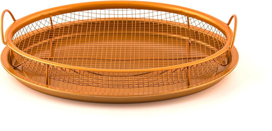 12-inch Copper Tone Ceramic Non-Stick Crisper Pan by MASTERPAN