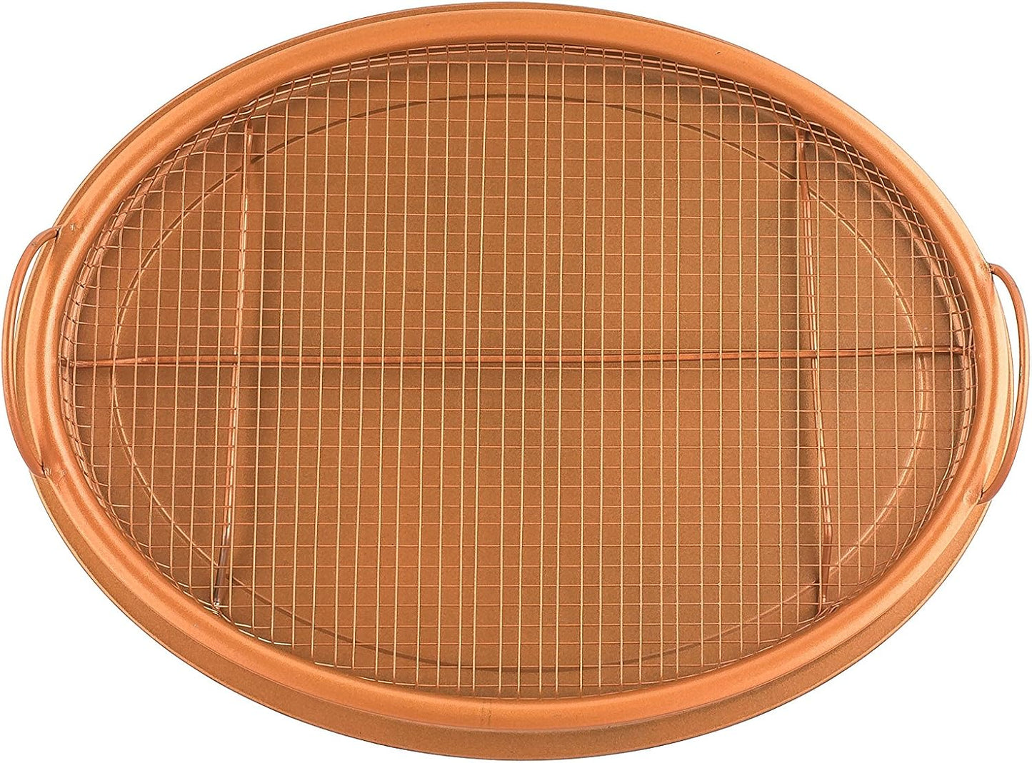 12-inch Copper Tone Ceramic Non-Stick Crisper Pan by MASTERPAN