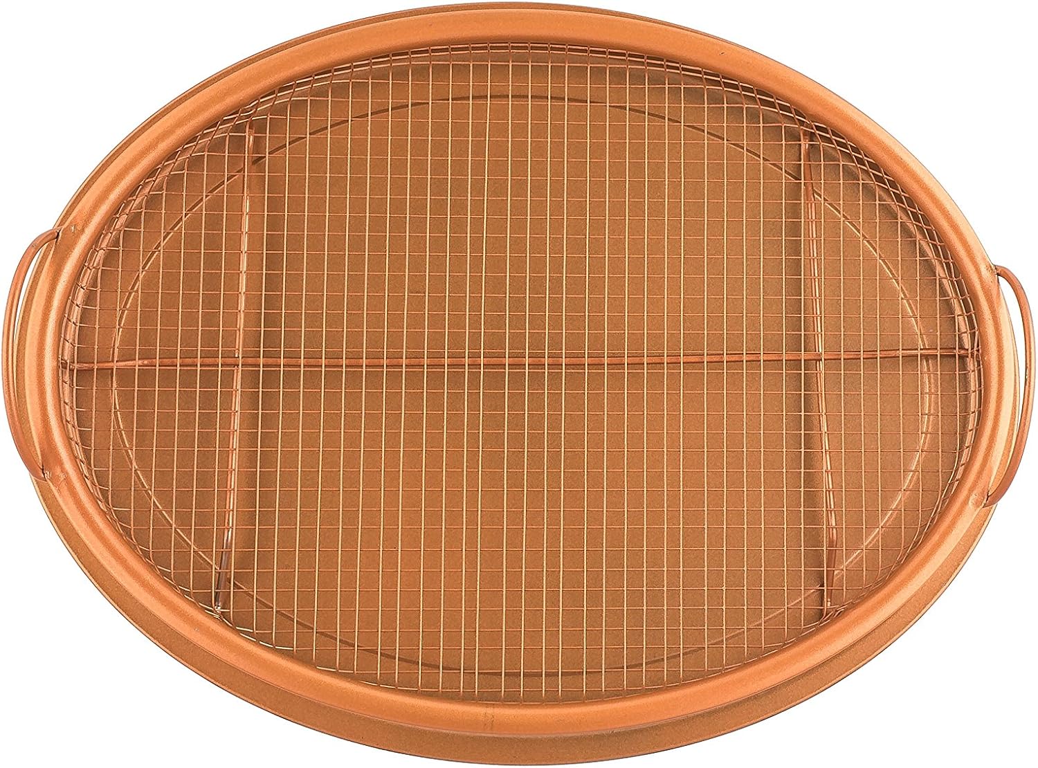 12-inch Copper Tone Ceramic Non-Stick Crisper Pan by MASTERPAN