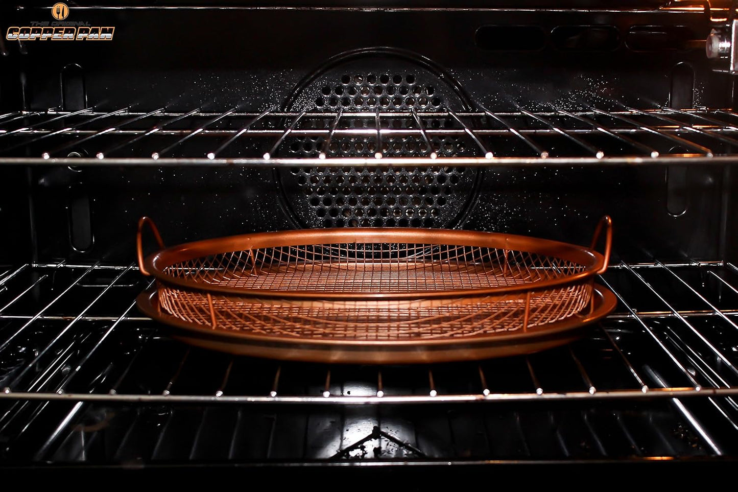 12-inch Copper Tone Ceramic Non-Stick Crisper Pan by MASTERPAN