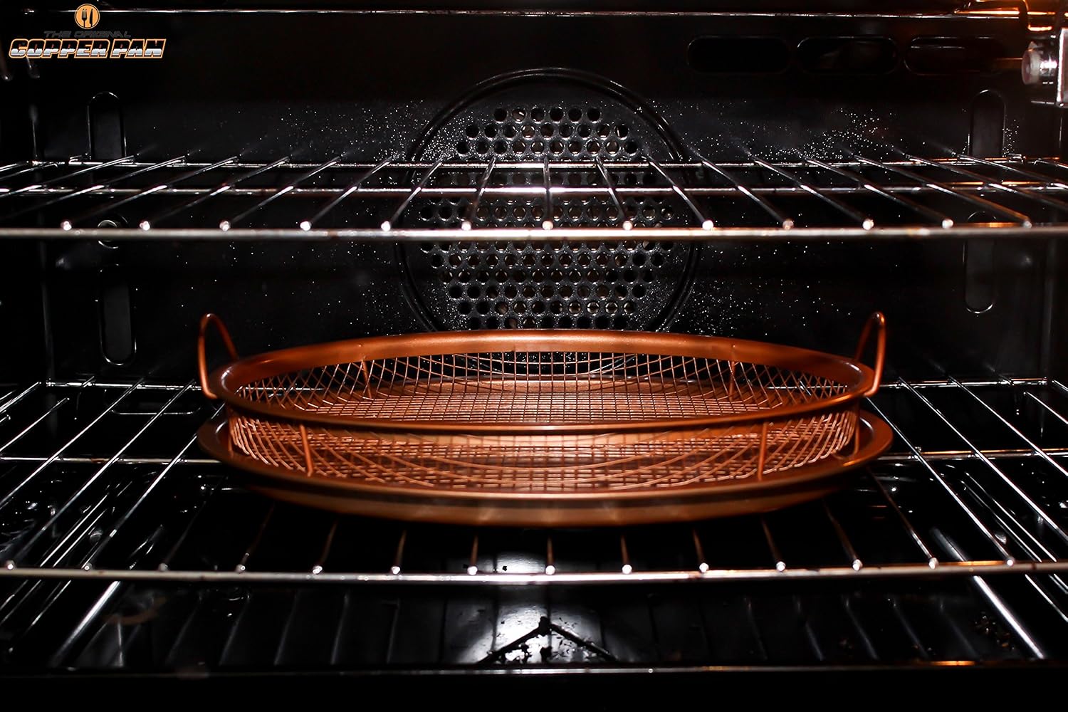 12-inch Copper Tone Ceramic Non-Stick Crisper Pan by MASTERPAN