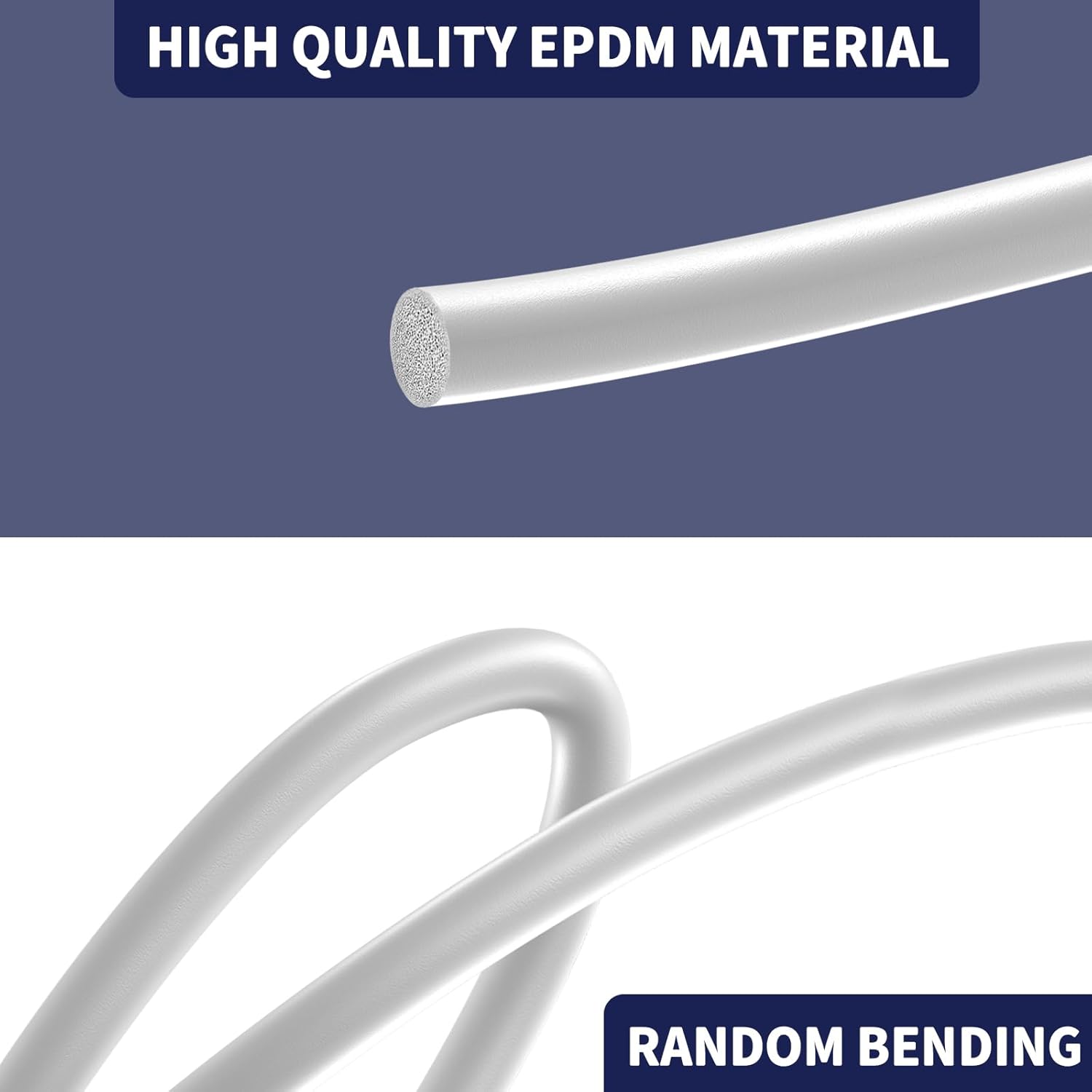 1/2 Inch EPDM Rubber Backer Rod Joint Filler for Concrete Cracks - 16.4 Ft Length