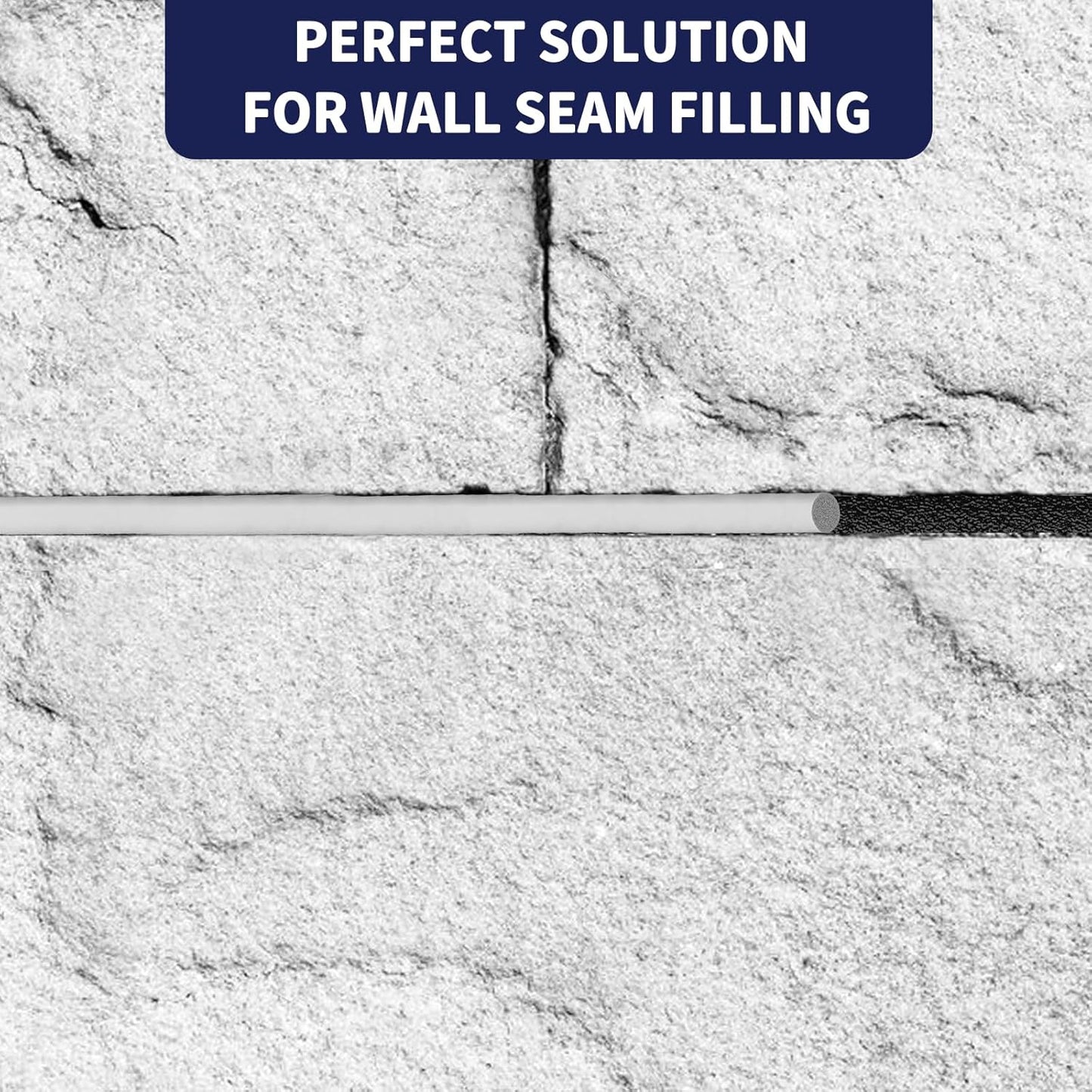 1/2 Inch EPDM Rubber Backer Rod Joint Filler for Concrete Cracks - 16.4 Ft Length