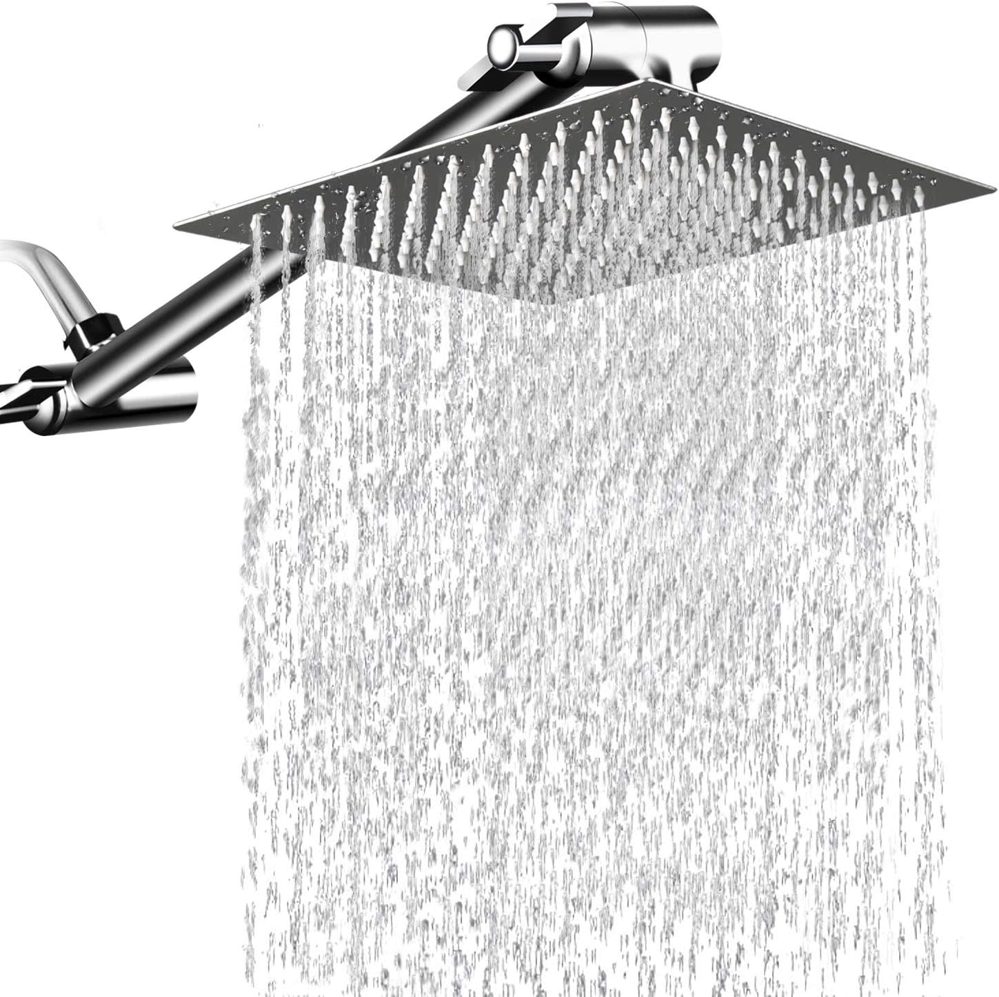 12 Inch High Pressure Showerhead with 11 Inch Arm for a Luxurious Shower Experience