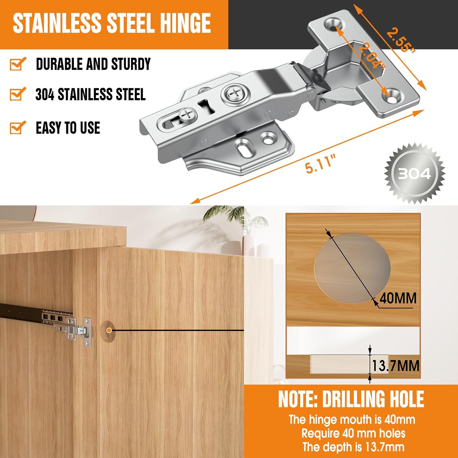 12-Inch Pisman Pocket Door Slides and Hinges Hardware Set for Inset Cabinets and Disappearing Doors