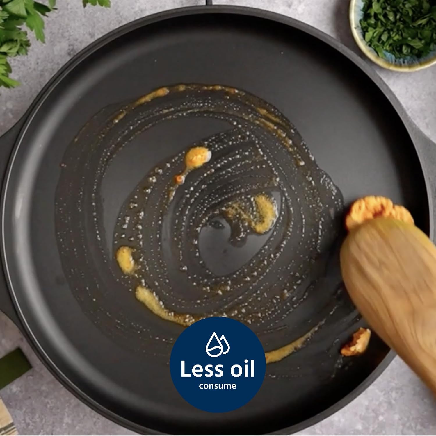 12 Inch Pre-Seasoned Cast Iron Griddle Pan for Pizza, Oven, Stove, Grill, Campfire - Easy to Clean Smooth Surface - Black