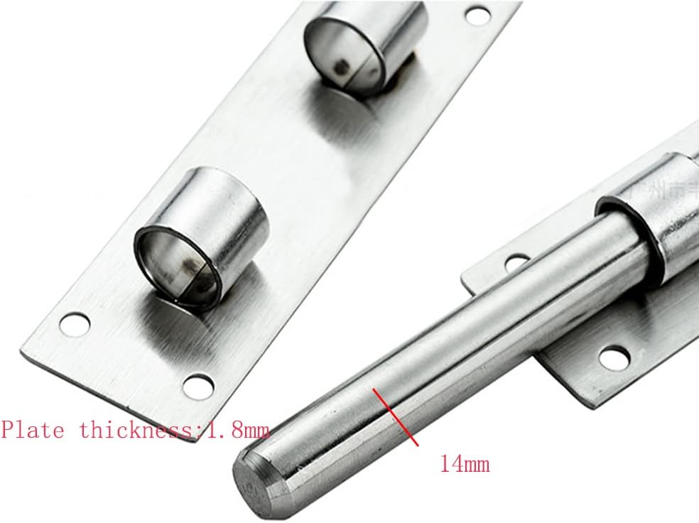 12 Inch Stainless Steel Sliding Door Bolt Lock for Security - Padlock Clasp, Lockable Latch for Garden Shed & Wooden Gates - WildKart