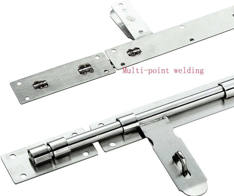 12 Inch Stainless Steel Sliding Door Bolt Lock for Security - Padlock Clasp, Lockable Latch for Garden Shed & Wooden Gates - WildKart