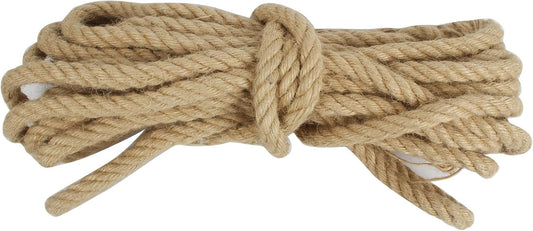 1/2 Inch X 25 Ft DEDU Hemp Rope - Twisted 4 Strand Natural Manila Rope for Crafts, Camping, DIY Projects - Heavy Duty Multipurpose Rope for Swing Bed, Tug of War, Docks