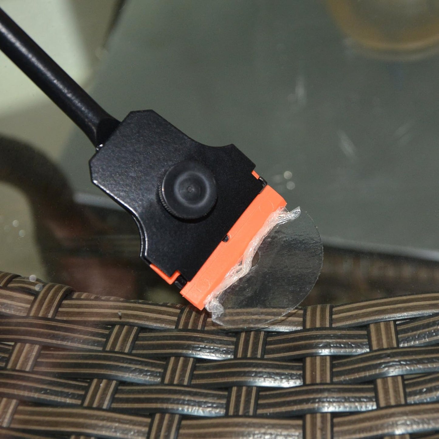 12" Long Reach Extension Scraper with 20 Replacement Blades - Long Razor-blade Sticker Scraper for Precision Scraping