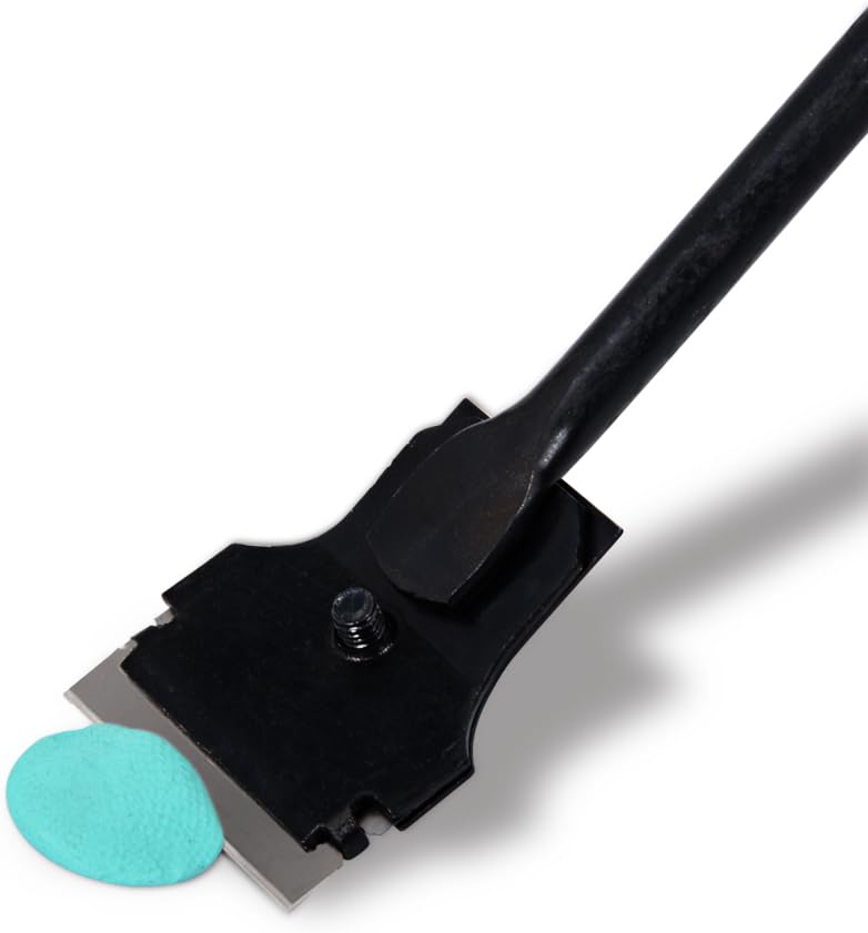 12" Long Reach Extension Scraper with 20 Replacement Blades - Long Razor-blade Sticker Scraper for Precision Scraping