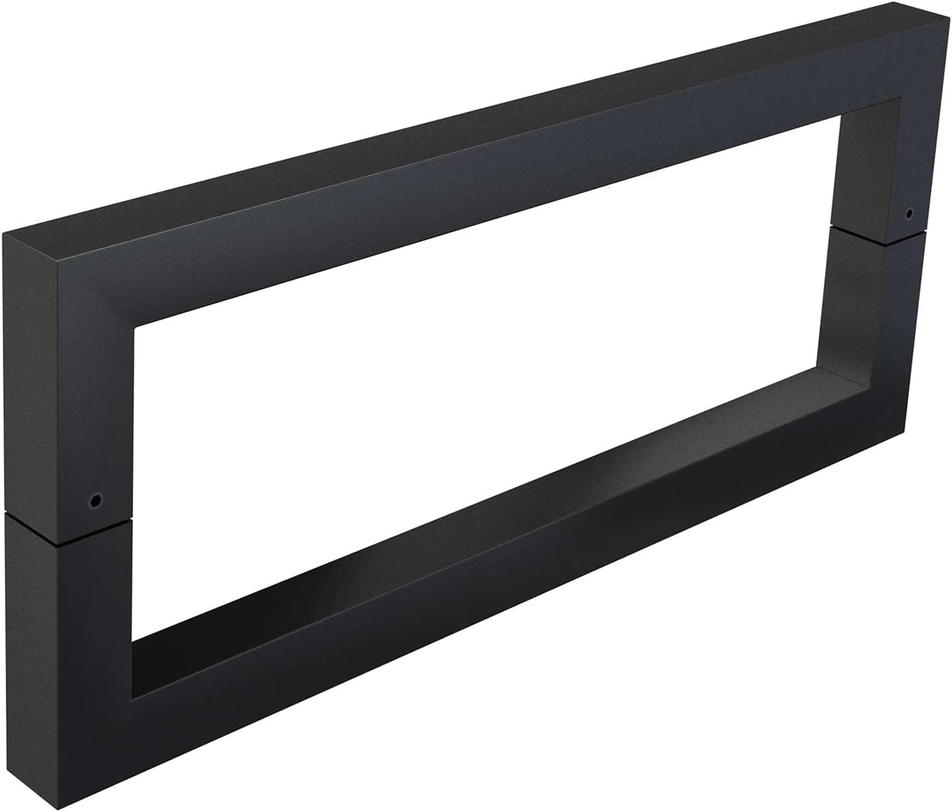 12" Matte Black Push Pull Bar Handle for Sliding Barn Doors - Heavy Duty Double Sided Industrial Grab Bar for Wood Doors and Garages
