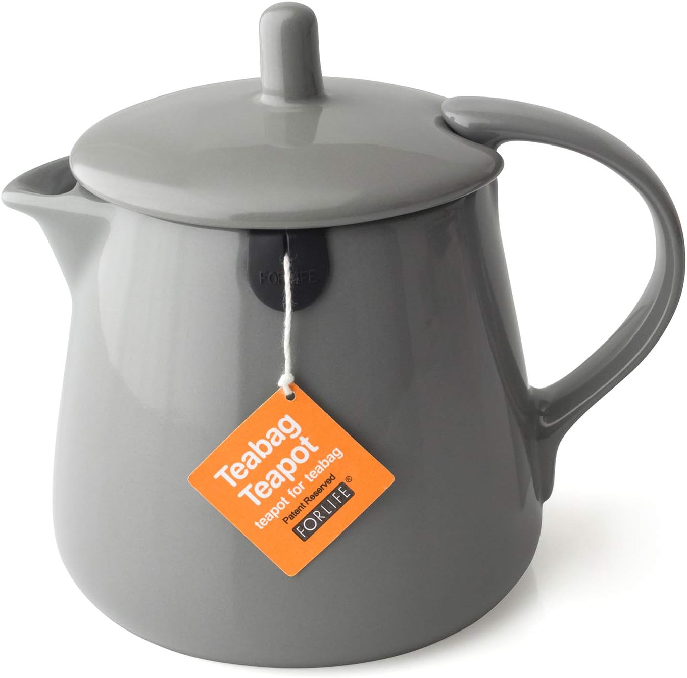 12-Ounce Gray FORLIFE Teabag Teapot - Stylish and Functional Tea Brewing Solution
