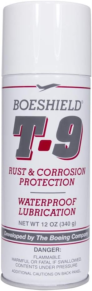 12 oz Boeshield T-9 Rust & Corrosion Protection Spray with Waterproof Lubrication + CRC 05103 QD Electronic Cleaner, 11 oz