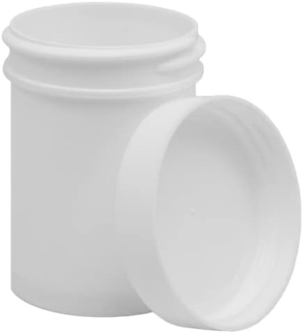 12-Pack EZY DOSE 2 oz Ointment Jars with Screw-On Caps - Leak-Proof Containers for Creams and Balms, Durable Design for DIY Skincare and Herbal Remedies - White