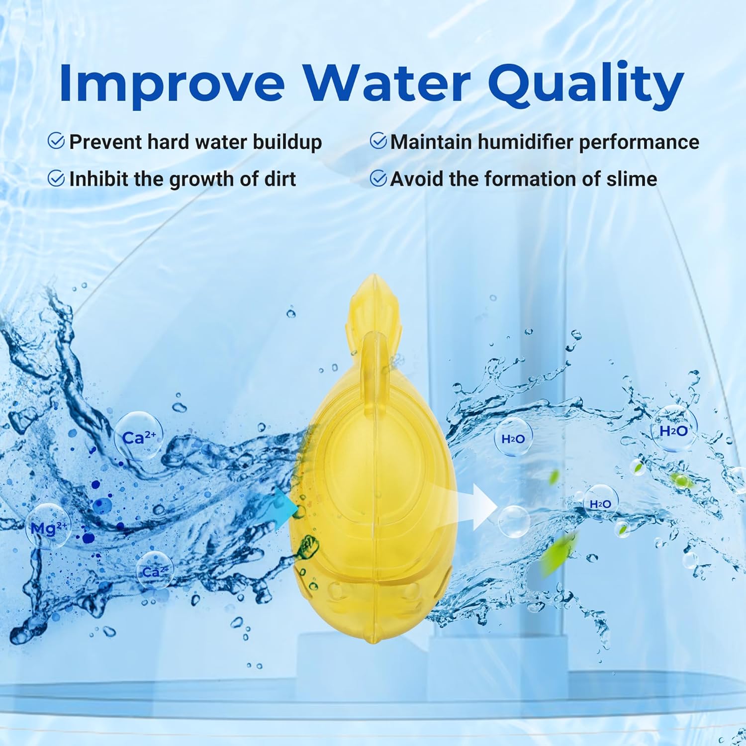 12 Pack Funmit Universal Humidifier Cleaner Fish for Humidifiers & Fish Tanks - Purifies Water, Prevents Hard Water Build-Up & Reduces Scale