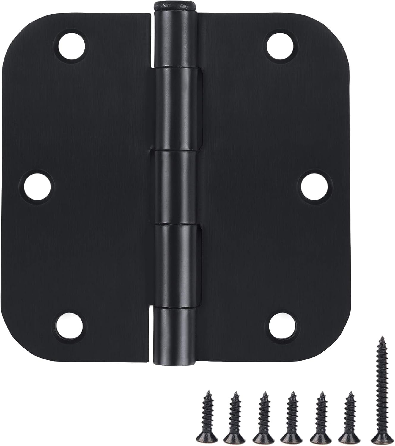 12 Pack Matte Black 3.5" Interior Door Hinges - Standard Residential Bedroom Door Hardware